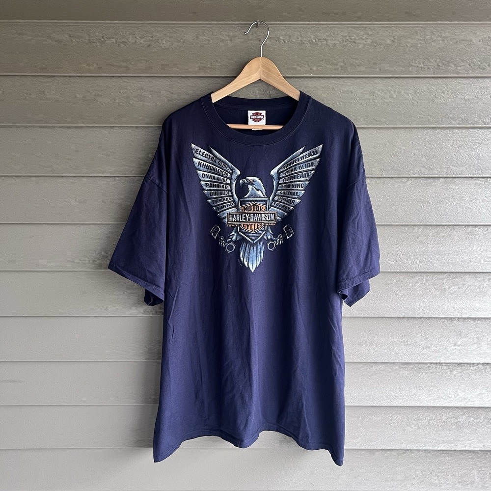 Harley Davidson T Shirt Mens 3XL Jackson Hole Wyoming Eagle Motorcycle Biker Tee